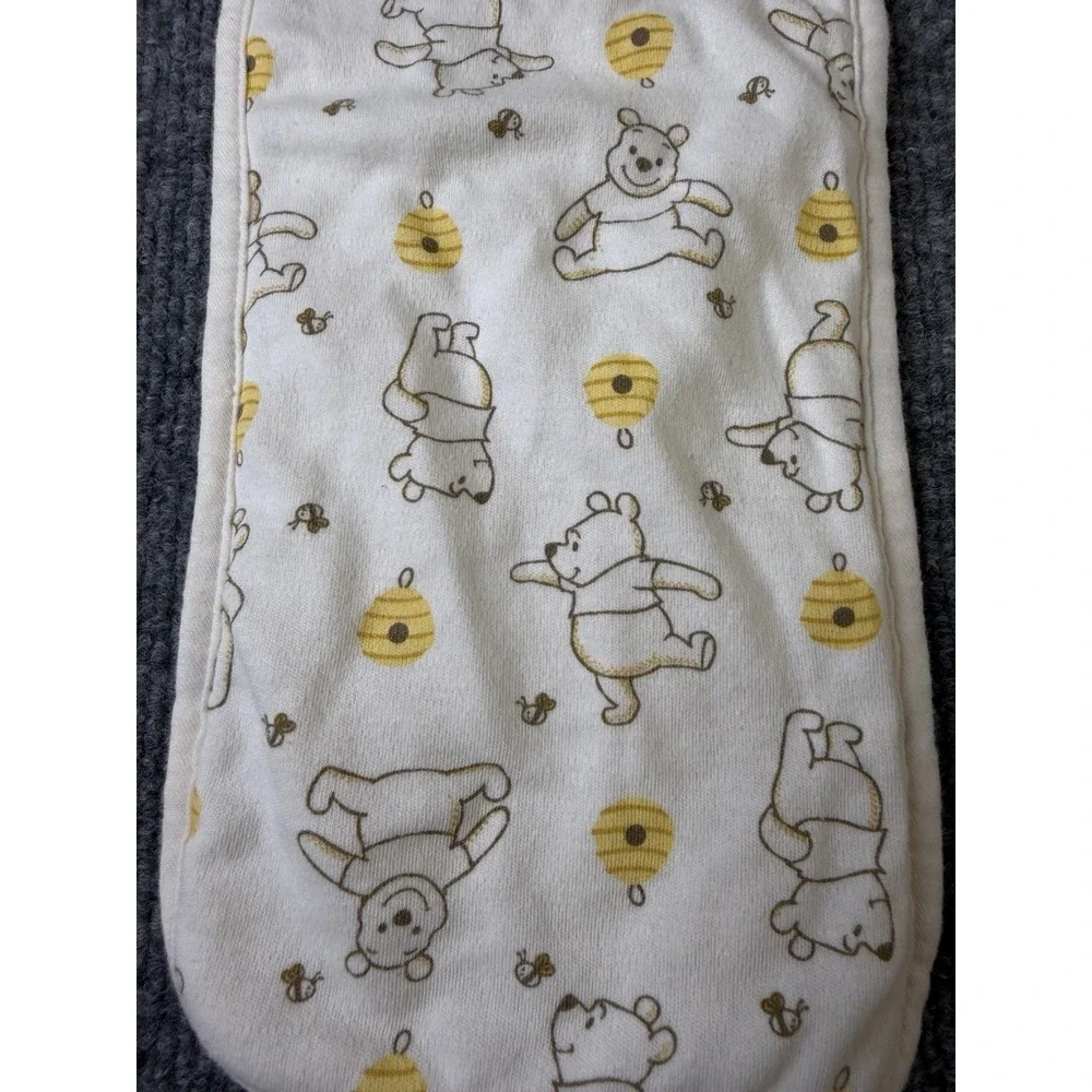 Disney Baby‎ Winnie the Pooh Burp Cloths Set of 2 Cotton Yellow White Baby